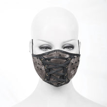 Load image into Gallery viewer, MK043 punk colors matching lace up broken holes brown men mask
