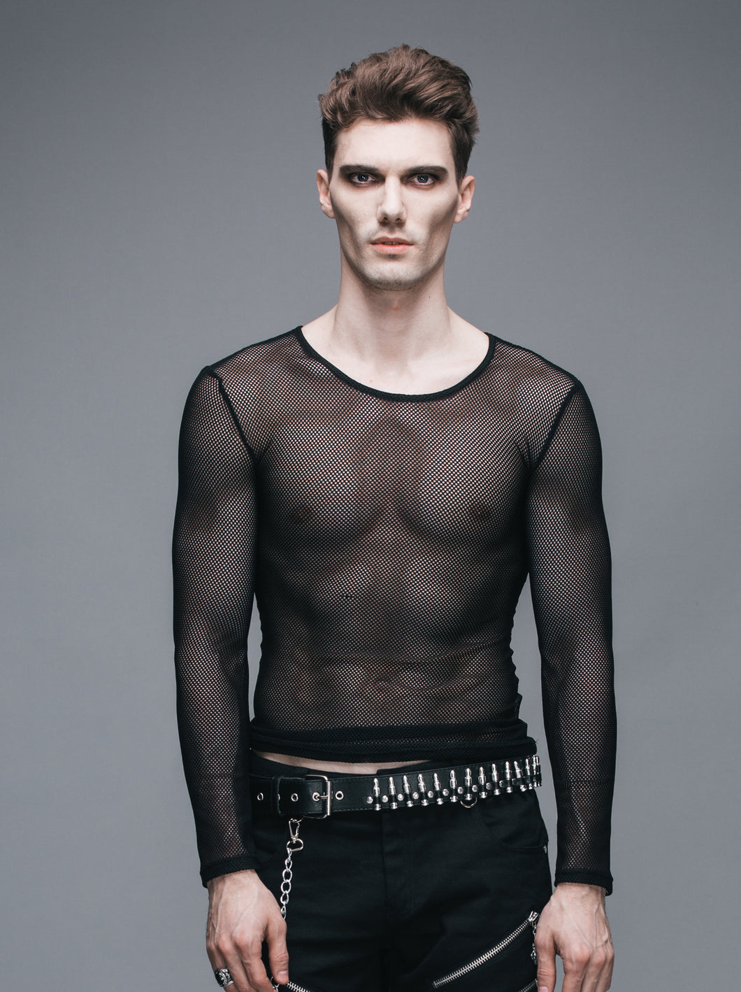 MTL004 fetish see through mesh t-shirts for women and men