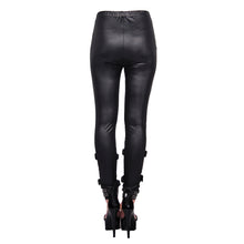 Load image into Gallery viewer, PT014 punk women daily life hollow out leather loops lace up leggings
