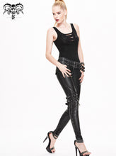 Load image into Gallery viewer, PT03401 daily life winter false boots black and silver women hand rubbed leather pants
