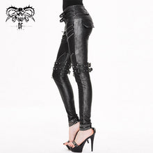 Load image into Gallery viewer, PT03401 daily life winter false boots black and silver women hand rubbed leather pants
