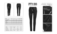 Load image into Gallery viewer, PT120 Spring punk streetwear printed stretch fitted women black pants with zippper
