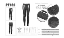 Load image into Gallery viewer, PT132 Robot armor gloss printing skinny black stretch men trousers
