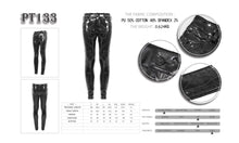 Load image into Gallery viewer, PT133 Cyber punk circuit printed high quality stretchy glazed leather men tight trousers
