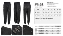 Load image into Gallery viewer, PT178 Women elastic waistband side slit mesh punk pencil pants

