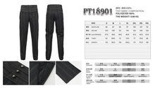 Load image into Gallery viewer, PT18901 Gothic black striped mid-high waist men trousers
