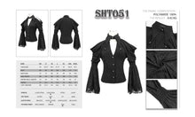 Load image into Gallery viewer, SHT051 daily fancy costume sexy ladies Gothic off the shoulder flare sleeves V-neck shirts
