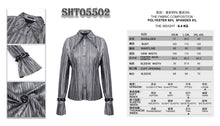 Load image into Gallery viewer, SHT05502 Cyberpunk silver black pleated blouse
