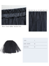 Load image into Gallery viewer, SKT00301 Gothic formal dress accessory women multilayer hard mesh black bustle
