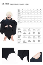 Load image into Gallery viewer, SKT038 daily life punk women black bat sleeve off-the-shoulder modal dress
