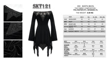 Load image into Gallery viewer, SKT121 flat shoulder deep V daily life gothic dress
