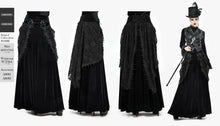 Load image into Gallery viewer, SKT127 Gothic velvet skirt
