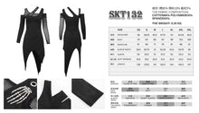 Load image into Gallery viewer, SKT132 Punk asymmetrical faked metal ghost hand dress
