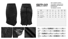 Load image into Gallery viewer, SKT137 Daily gothic pattern leather package hip skirt

