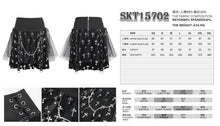 Load image into Gallery viewer, SKT15702 punk women black and white cross printed skirt
