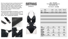 Load image into Gallery viewer, SST005 Punk wave pattern one-piece swimsuit
