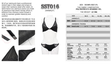 Load image into Gallery viewer, SST016 Vertical stripes bat-shaped swimsuit
