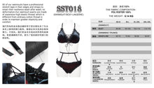 Load image into Gallery viewer, SST018 Black and red velvet swimsuit suit
