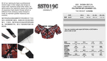 Load image into Gallery viewer, SST019C Scottish red plaid swimsuit blouse
