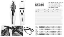 Load image into Gallery viewer, SX010 punk women fetish cross-shaped halter one piece sexy lingerie with strap
