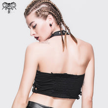 Load image into Gallery viewer, TT023 Daily life Summer strapless sexy girls punk cotton mini vest with chocker

