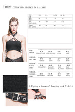 Load image into Gallery viewer, TT023 Daily life Summer strapless sexy girls punk cotton mini vest with chocker
