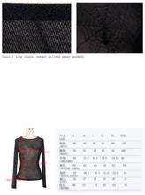 Load image into Gallery viewer, TT031 daily Spider web jacquard classic style round collar long sleeve mesh women T-shirts
