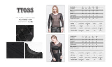 Load image into Gallery viewer, TT035 daily life fetish see through mesh O neck long sleeve sexy ladies cotton T-shirts
