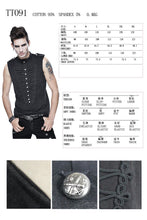 Load image into Gallery viewer, TT091 daily military uniform big chinese frog button cotton knitted sleeveless men shirts
