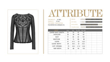 Load image into Gallery viewer, TT129 court Gothic flower pattern false girdle mesh sexy women T-shirt
