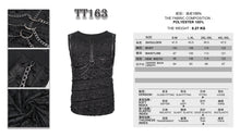 Load image into Gallery viewer, TT163 Punk sleeveless T-shirt with chain
