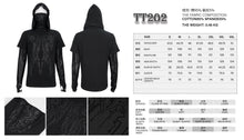 Load image into Gallery viewer, TT202 Men circuit diagram printed turtleneck face covered hooded t-shirt
