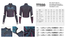 Load image into Gallery viewer, TT220 Cyberpunk dream color mesh Long Sleeve Women&#39;s T-Shirt
