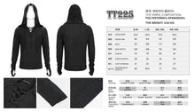 Load image into Gallery viewer, TT225 Striped wool knit hooded T-shirt
