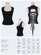 Load image into Gallery viewer, TTP222 Summer everyday life punk hollow out binding women vest
