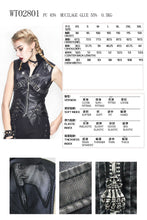 Load image into Gallery viewer, WT02801 Autumn embroidered punk motorcycle women leather short waistcoat
