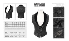 Load image into Gallery viewer, WT055 Darkness Gothic festival napoleon collar patterned elegant women skinny short waistcoats
