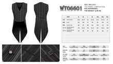 Load image into Gallery viewer, WT06601 Striped Removable Swallowtail Men&#39;s Vest
