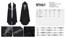 Load image into Gallery viewer, WT067 black mid-length punk distressed men&#39;s vest
