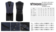 Load image into Gallery viewer, WT06902 Blue gothic men&#39;s vest with tail
