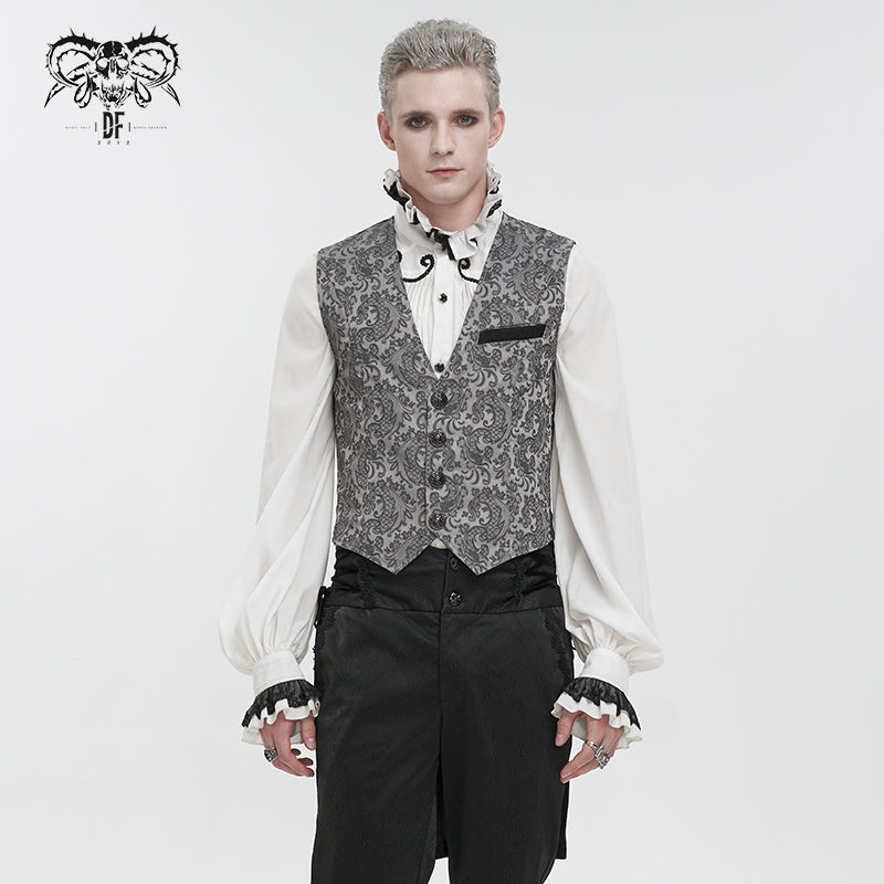 WT06901 gothic men's vest with tail
