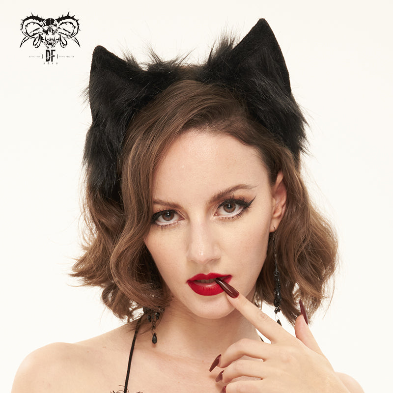 AS11901 Devil Fashion accessory Plush cat ear headband