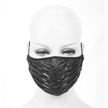 Load image into Gallery viewer, MK027 breathable cyber punk shine pleated men leather face masks
