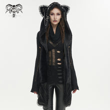 Load image into Gallery viewer, AS143 Black Bat Ears Punk Hooded Scarf
