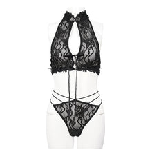 Load image into Gallery viewer, SX001 Mysterious night wild women transparent lace sexy lingerie set
