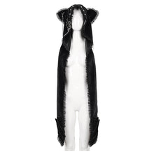 Load image into Gallery viewer, AS143 Black Bat Ears Punk Hooded Scarf
