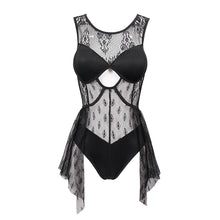 Load image into Gallery viewer, SST001 Gothic lace stitching one-piece swimsuit
