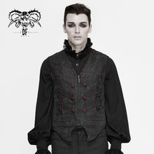 Load image into Gallery viewer, WT05601 dark fringe chinese frog buttons contrast color gothic men short waistcoats
