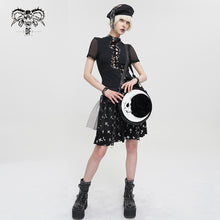 Load image into Gallery viewer, AS130 3D Moon printing leather round shoulder bag and handbag
