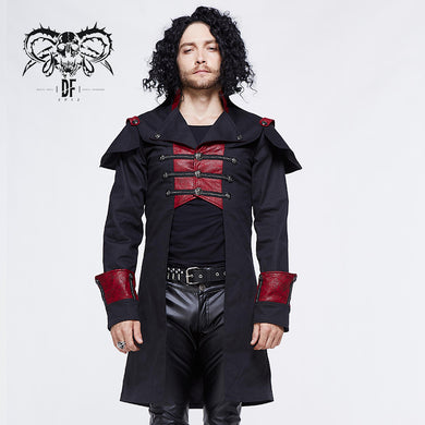 Devil fashion black and red game style men coat